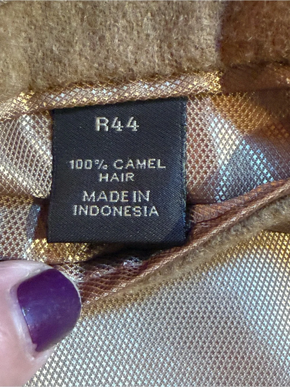 Tasso Elba Sport Coat Men's Tan 44R Camel Hair Lanificio Campore Solid Blazer